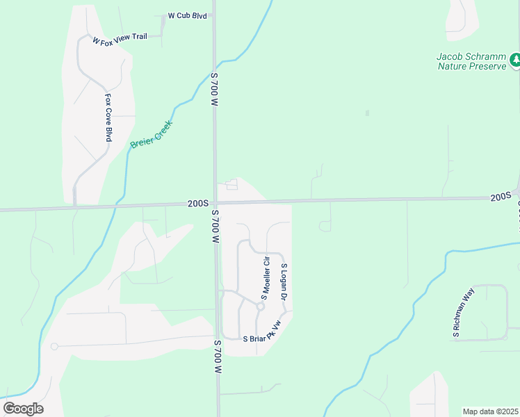 map of restaurants, bars, coffee shops, grocery stores, and more near 6847 West 200S in New Palestine