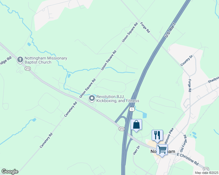map of restaurants, bars, coffee shops, grocery stores, and more near 123 Blackburn Drive in Nottingham