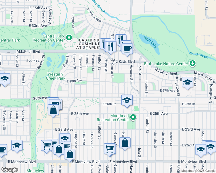 map of restaurants, bars, coffee shops, grocery stores, and more near 1726 Galena Street in Denver