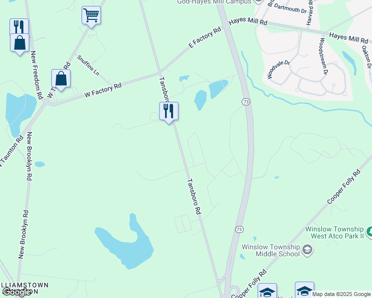 map of restaurants, bars, coffee shops, grocery stores, and more near 15 Butternut Drive in Berlin