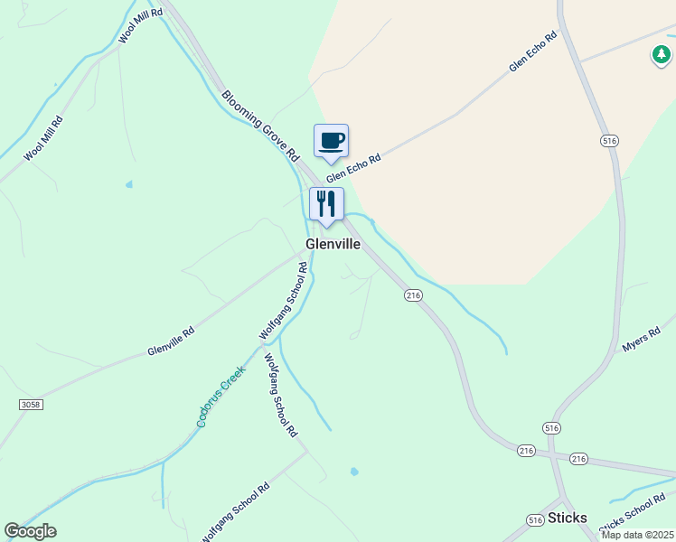 map of restaurants, bars, coffee shops, grocery stores, and more near 8226 Glenville School Road in Glen Rock