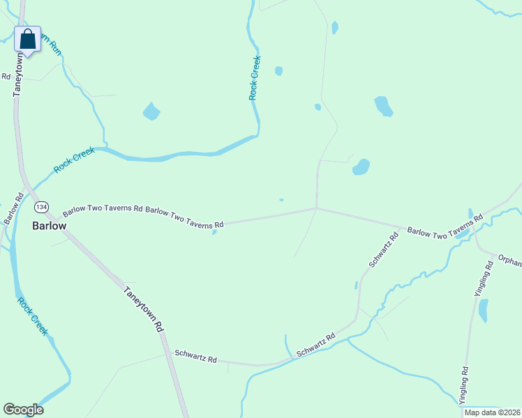 map of restaurants, bars, coffee shops, grocery stores, and more near 322 Barlow Two Taverns Road in Gettysburg