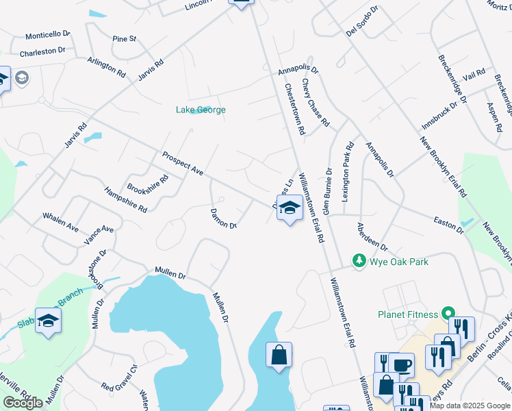 map of restaurants, bars, coffee shops, grocery stores, and more near 41 Damon Drive in Gloucester Township