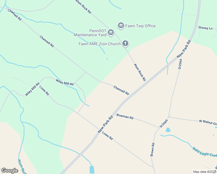 map of restaurants, bars, coffee shops, grocery stores, and more near 18 Channell Road in New Park