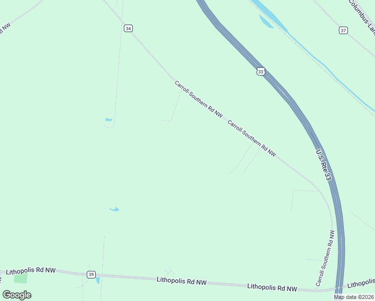 map of restaurants, bars, coffee shops, grocery stores, and more near 2155 Carroll-Southern Road Northwest in Carroll