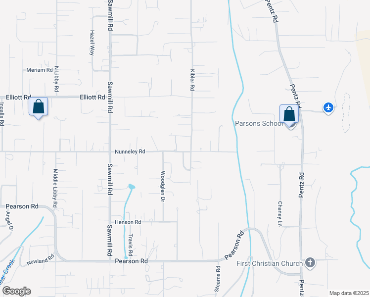 map of restaurants, bars, coffee shops, grocery stores, and more near 1655 Nunneley Road in Paradise