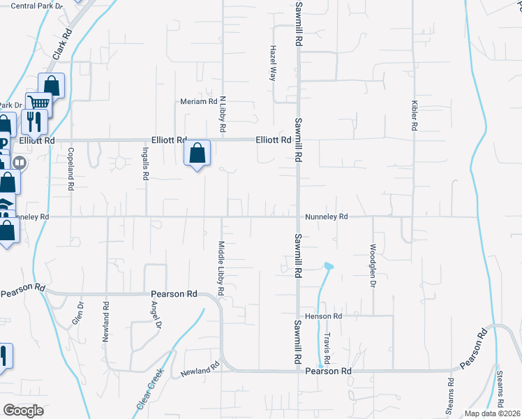 map of restaurants, bars, coffee shops, grocery stores, and more near 5775 Waco Lane in Paradise