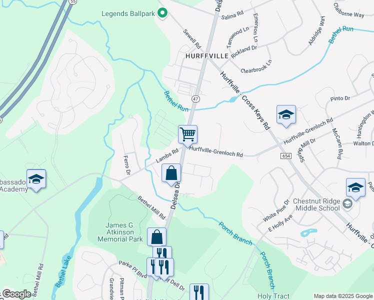 map of restaurants, bars, coffee shops, grocery stores, and more near 500 Delsea Drive in Washington Township