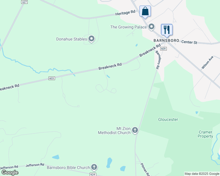 map of restaurants, bars, coffee shops, grocery stores, and more near 22 Hart Lane in Mantua Township