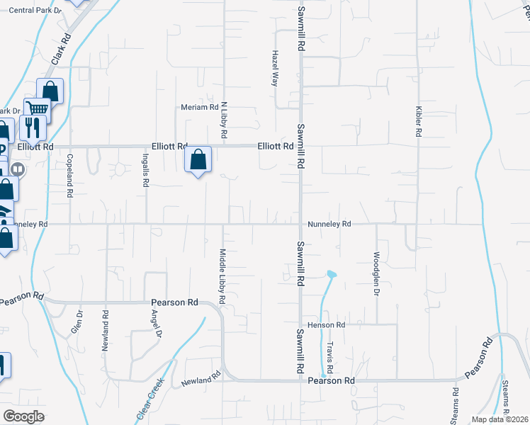 map of restaurants, bars, coffee shops, grocery stores, and more near 5775 Waco Lane in Paradise