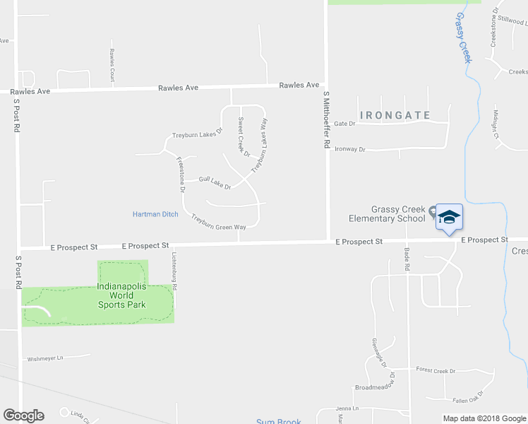 map of restaurants, bars, coffee shops, grocery stores, and more near 931 Treyburn Green Drive in Indianapolis