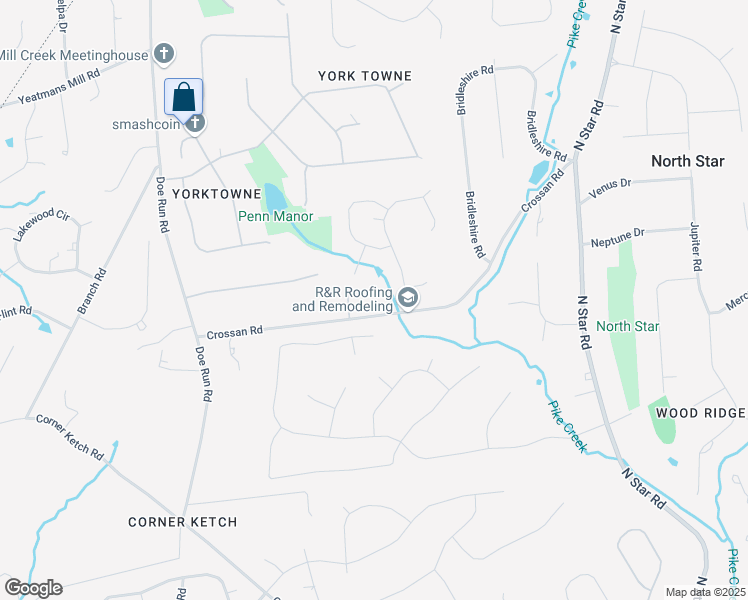 map of restaurants, bars, coffee shops, grocery stores, and more near 751 Crossan Road in Newark