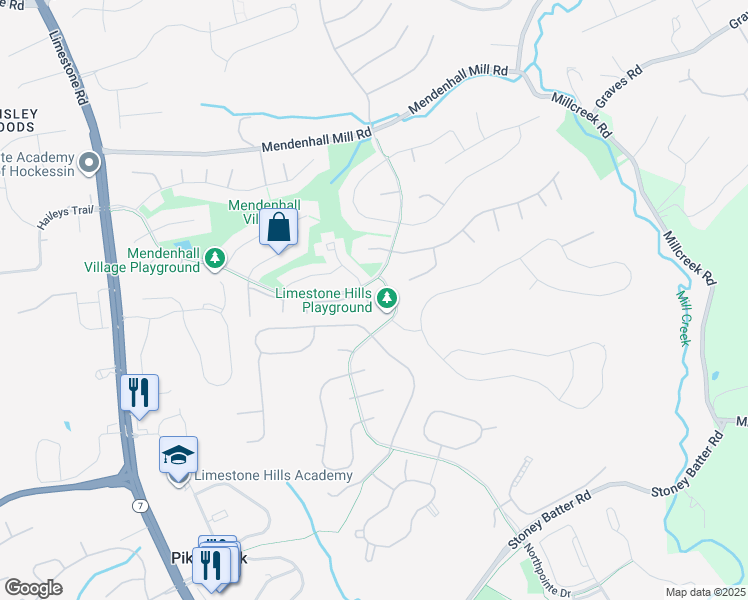 map of restaurants, bars, coffee shops, grocery stores, and more near 205 Charleston Drive in Wilmington