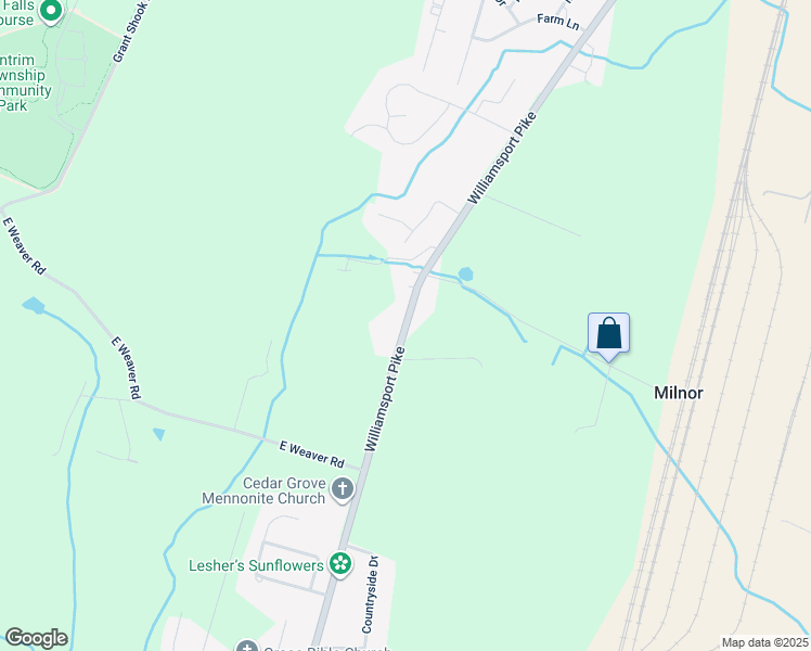 map of restaurants, bars, coffee shops, grocery stores, and more near 13213 Williamsport Pike in Greencastle