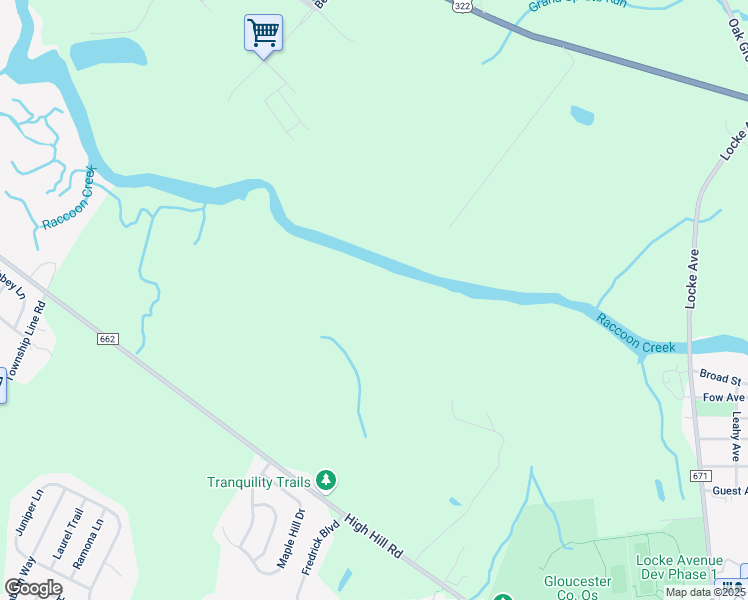 map of restaurants, bars, coffee shops, grocery stores, and more near 2188 Us 322 in Woolwich Twp