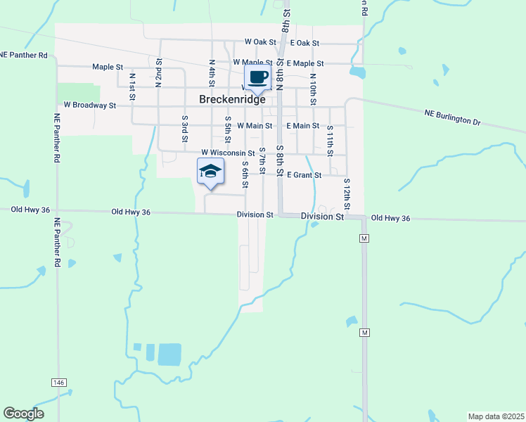 map of restaurants, bars, coffee shops, grocery stores, and more near 490 South 7th Street in Breckenridge