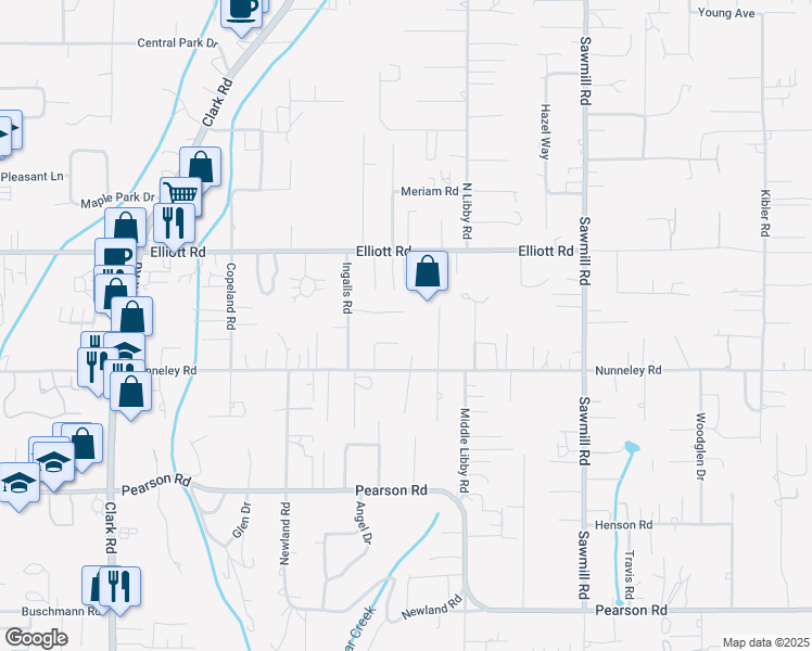 map of restaurants, bars, coffee shops, grocery stores, and more near 1322 Deodara Way in Paradise