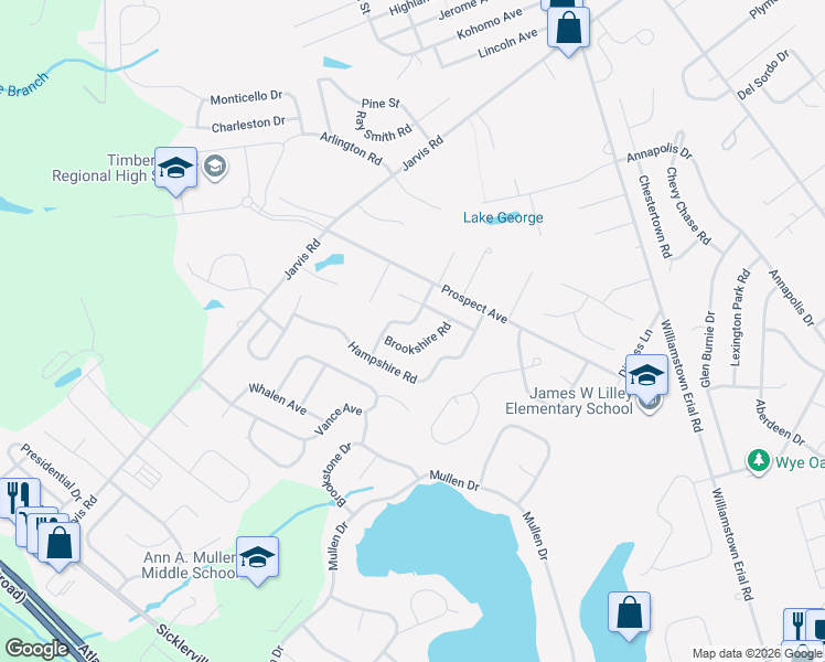 map of restaurants, bars, coffee shops, grocery stores, and more near 40 Edinshire Road in Gloucester Township
