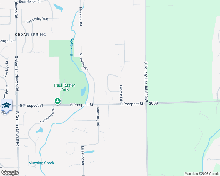 map of restaurants, bars, coffee shops, grocery stores, and more near 927 Planters Road in Indianapolis