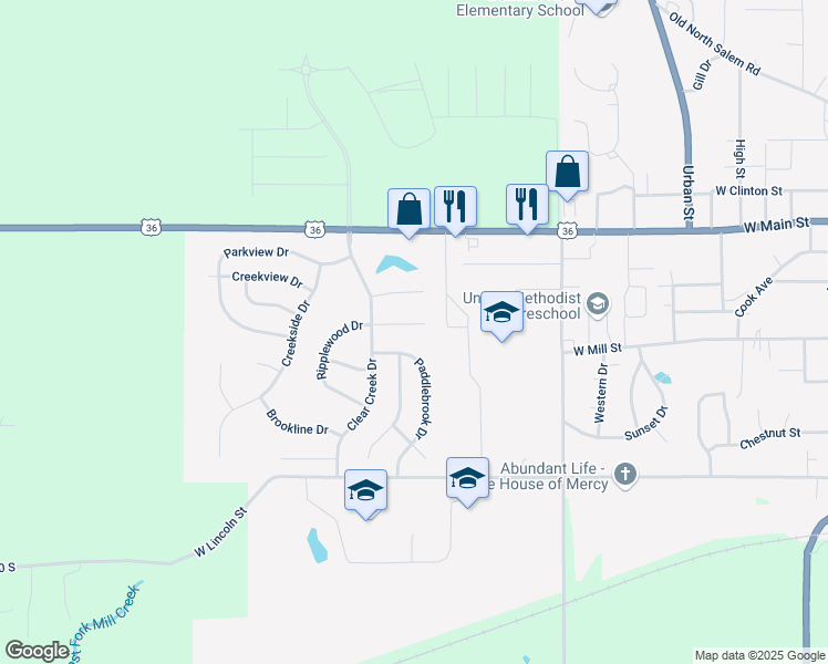 map of restaurants, bars, coffee shops, grocery stores, and more near 1331 McCormicks Circle in Danville