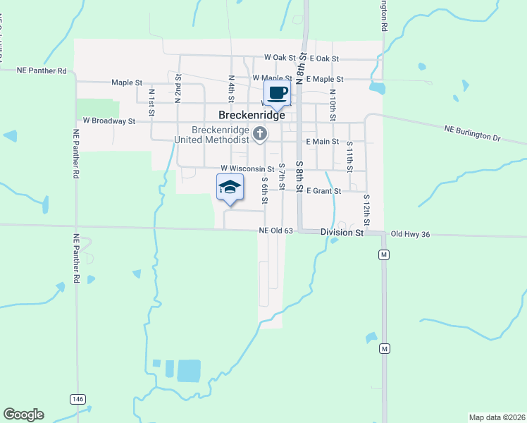map of restaurants, bars, coffee shops, grocery stores, and more near 530 West Colfax Street in Breckenridge