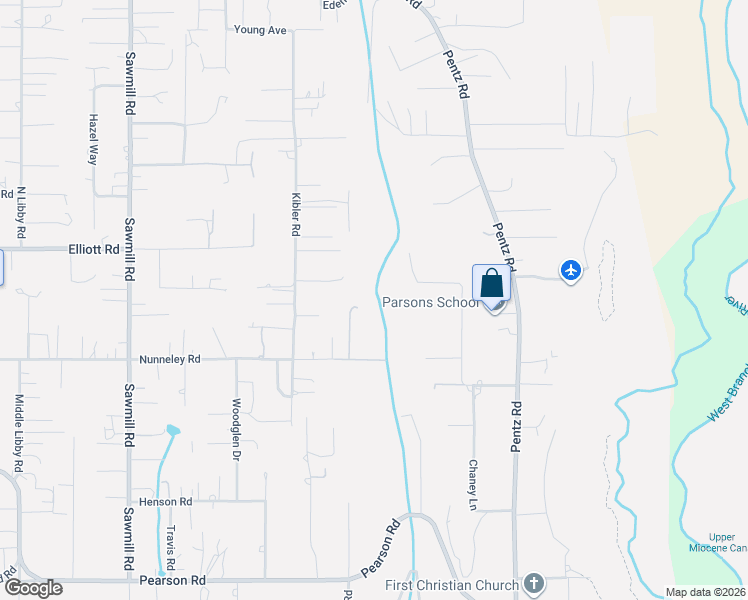 map of restaurants, bars, coffee shops, grocery stores, and more near 5976 Fickett Lane in Paradise