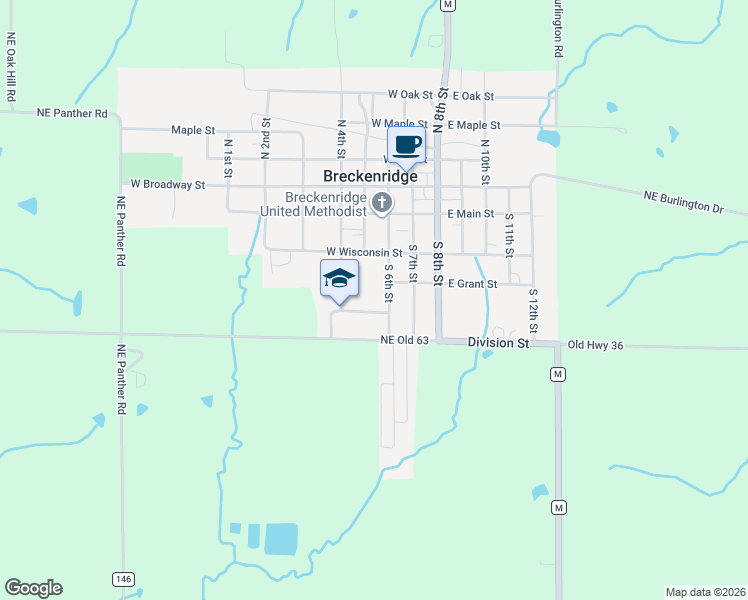 map of restaurants, bars, coffee shops, grocery stores, and more near 530 West Colfax Street in Breckenridge