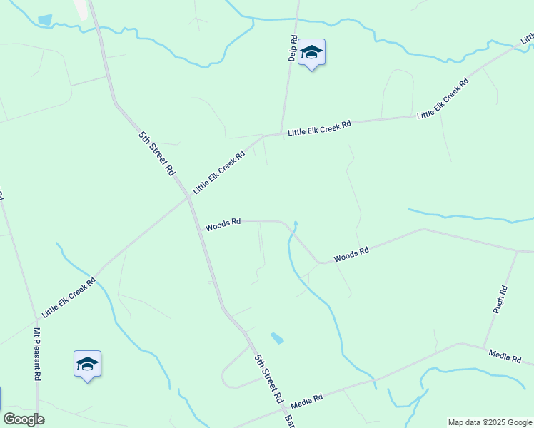 map of restaurants, bars, coffee shops, grocery stores, and more near 688 Woods Road in Oxford