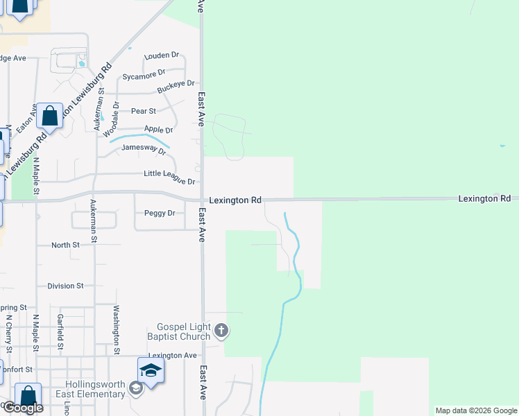 map of restaurants, bars, coffee shops, grocery stores, and more near 109 Stoney Brook Drive in Eaton