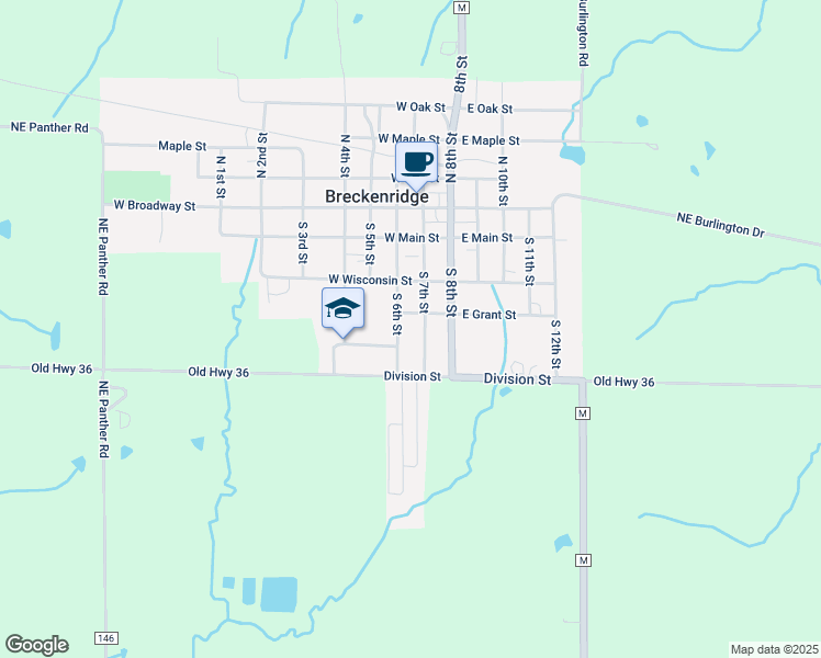 map of restaurants, bars, coffee shops, grocery stores, and more near 490 South 7th Street in Breckenridge