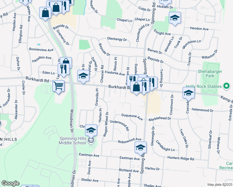 map of restaurants, bars, coffee shops, grocery stores, and more near 600C Bueno Court in Riverside