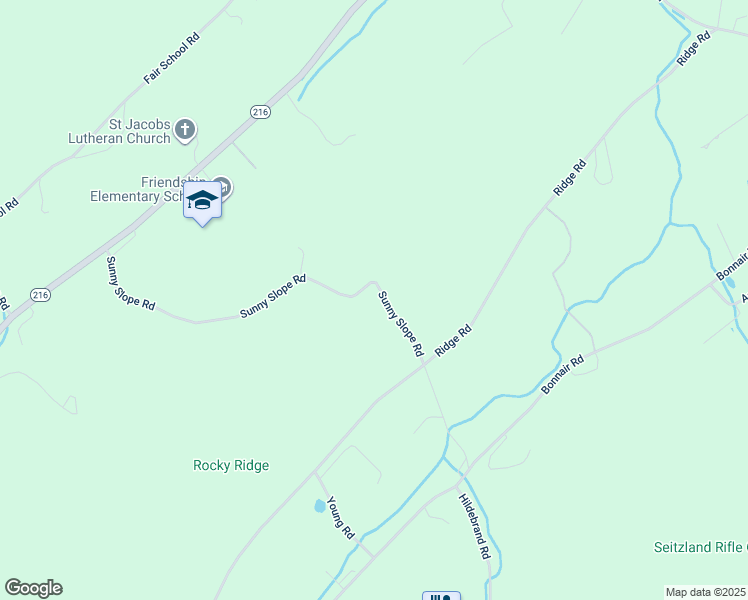map of restaurants, bars, coffee shops, grocery stores, and more near 4494 Sunny Slope Rd in Glen Rock