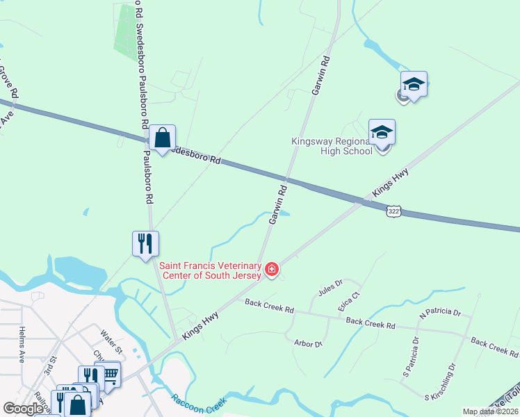 map of restaurants, bars, coffee shops, grocery stores, and more near 48 Garwin Rd in Woolwich Twp