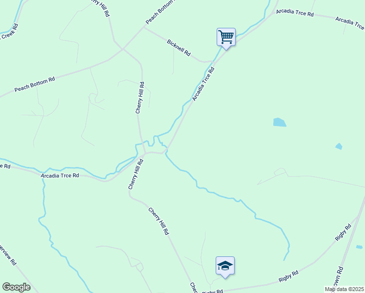 map of restaurants, bars, coffee shops, grocery stores, and more near 258 Arcadia Trace Road in Peach Bottom