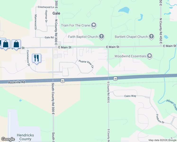 map of restaurants, bars, coffee shops, grocery stores, and more near 3515 Prairie View Trail in Danville