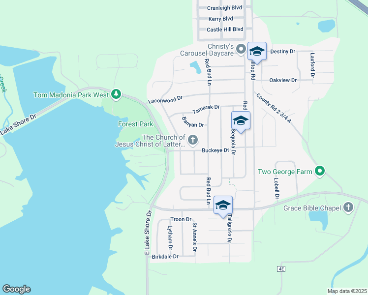 map of restaurants, bars, coffee shops, grocery stores, and more near 3098-3100 Markwood Lane in Springfield