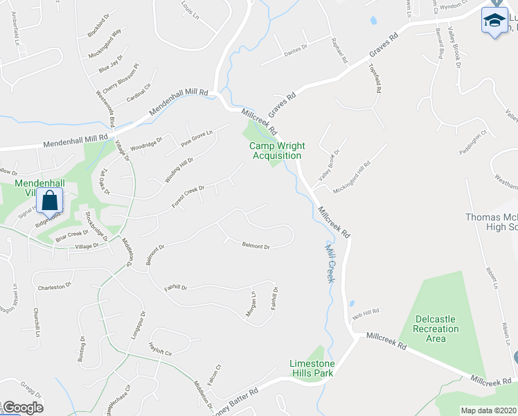 map of restaurants, bars, coffee shops, grocery stores, and more near 6 Rosecroft Court in Wilmington