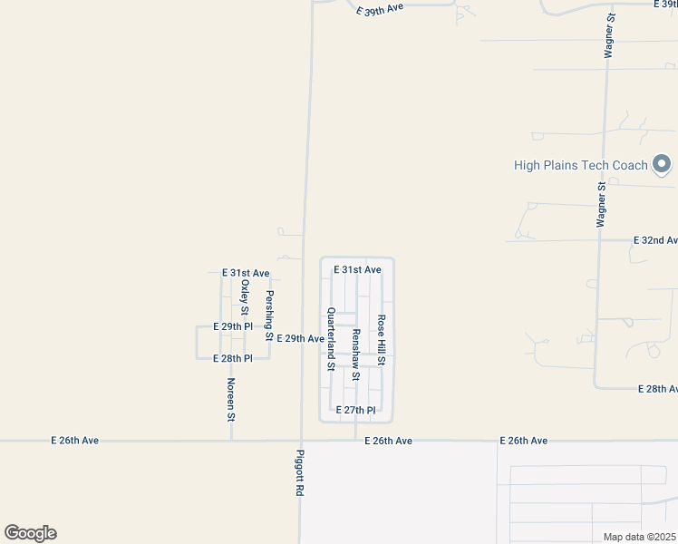 map of restaurants, bars, coffee shops, grocery stores, and more near 55409 East 31st Avenue in Strasburg