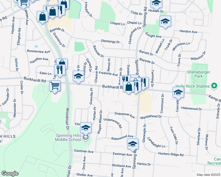 map of restaurants, bars, coffee shops, grocery stores, and more near 600C Bueno Court in Riverside