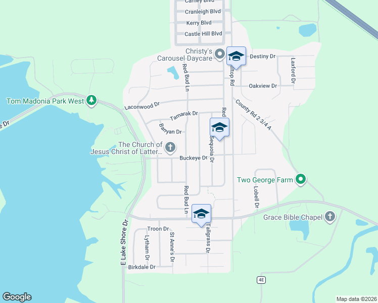 map of restaurants, bars, coffee shops, grocery stores, and more near 3121 Red Bud Lane in Springfield