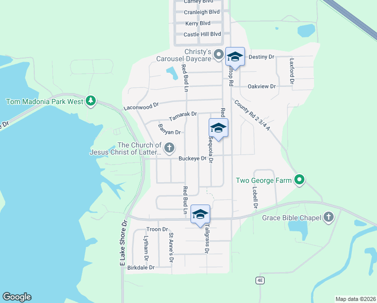 map of restaurants, bars, coffee shops, grocery stores, and more near 3121 Red Bud Lane in Springfield