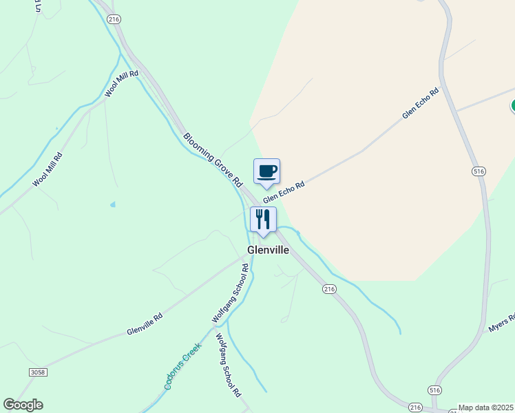 map of restaurants, bars, coffee shops, grocery stores, and more near 8143 Blooming Grove Road in Glenville
