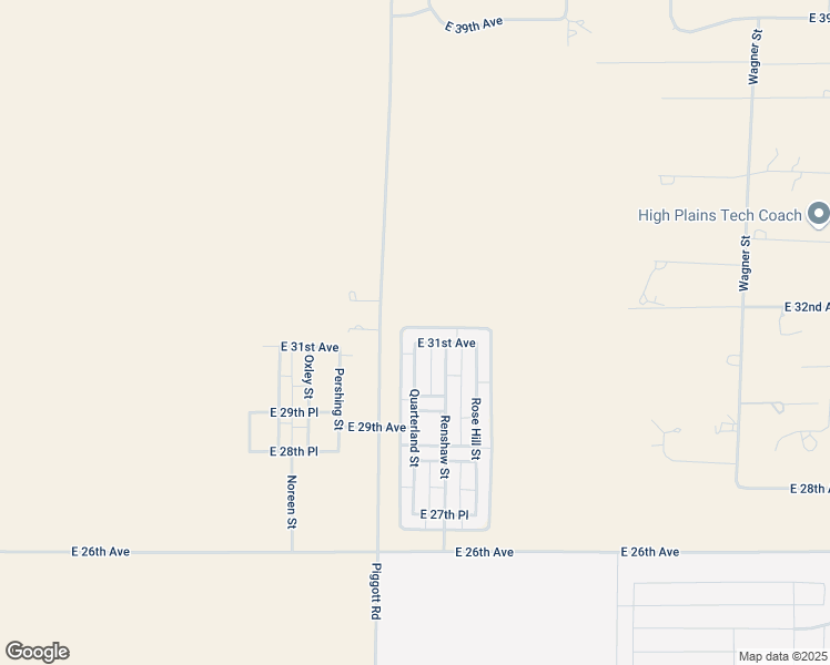 map of restaurants, bars, coffee shops, grocery stores, and more near 55409 East 31st Avenue in Strasburg
