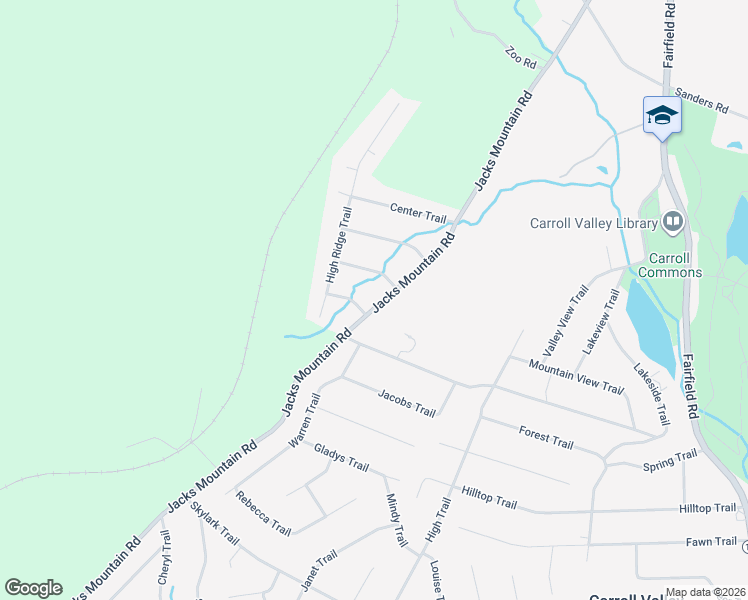 map of restaurants, bars, coffee shops, grocery stores, and more near 645 Jacks Mountain Road in Fairfield