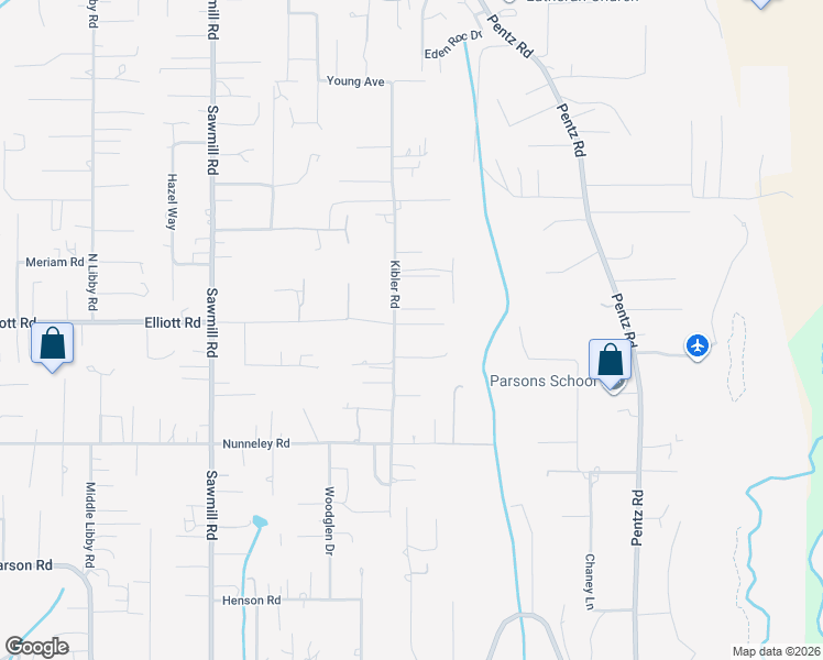 map of restaurants, bars, coffee shops, grocery stores, and more near 1680 Bandtail Lane in Paradise