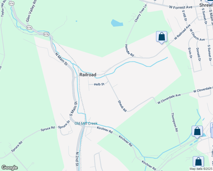 map of restaurants, bars, coffee shops, grocery stores, and more near 4 Helb Street in New Freedom