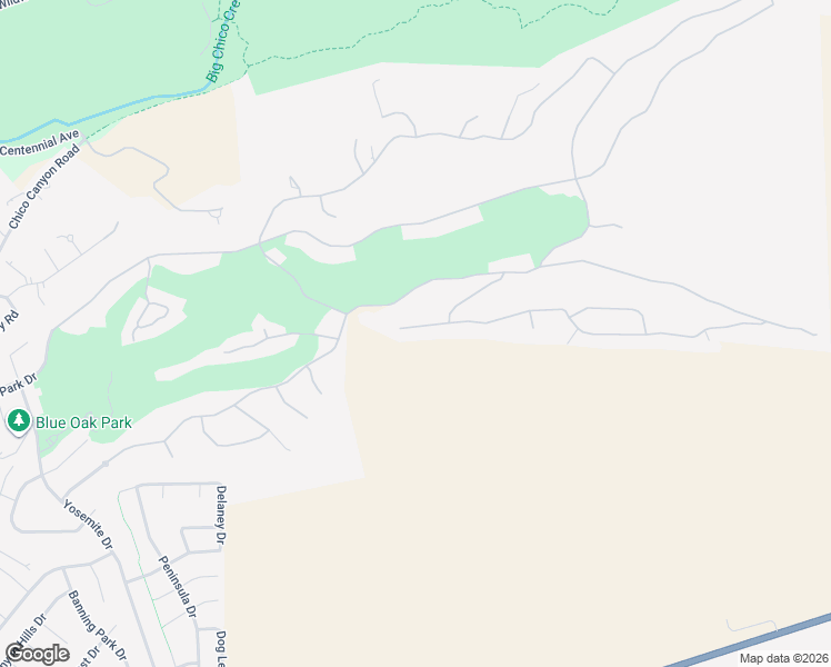 map of restaurants, bars, coffee shops, grocery stores, and more near 3159 Summit Ridge Terrace in Chico