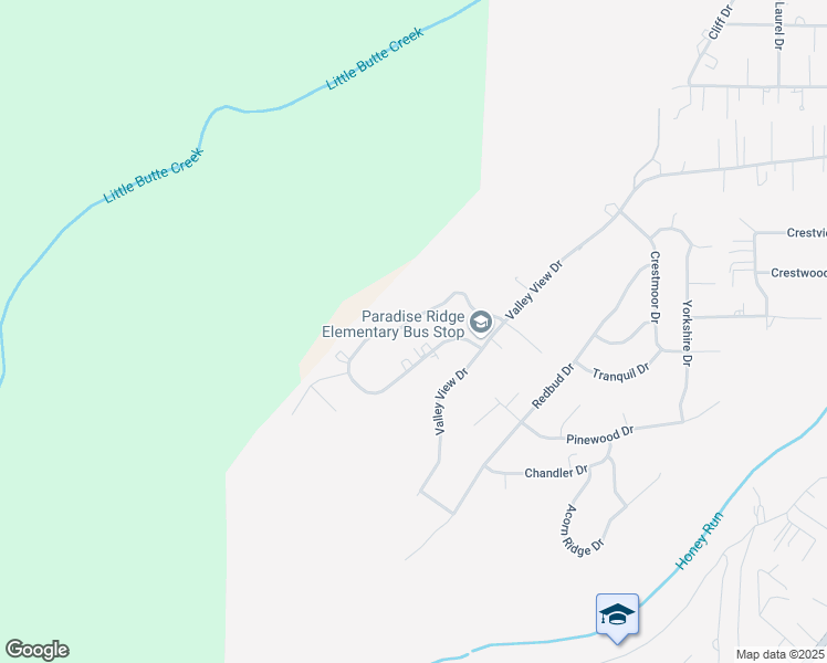 map of restaurants, bars, coffee shops, grocery stores, and more near 174 Valley Ridge Drive in Paradise