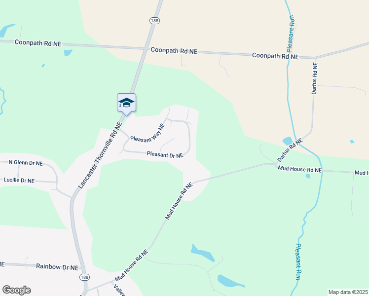 map of restaurants, bars, coffee shops, grocery stores, and more near 2966 Pleasant Drive Northeast in Lancaster