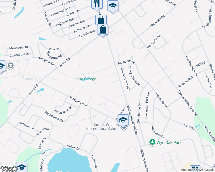 map of restaurants, bars, coffee shops, grocery stores, and more near 1429 Williamstown Erial Road in Sicklerville